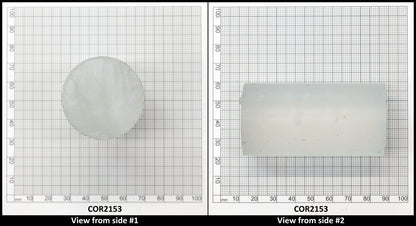 White Cylinders Lab Created Corundum Sapphire - Faceting Rough