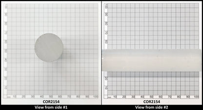 White Cylinders Lab Created Corundum Sapphire - Faceting Rough
