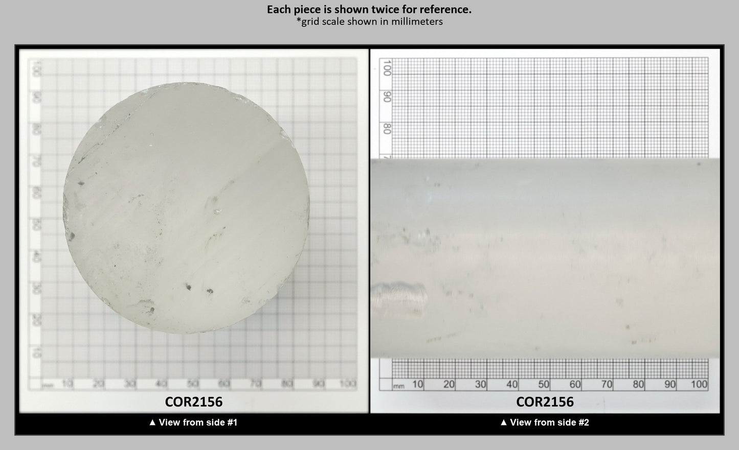 White Cylinders Lab Created Corundum Sapphire - Faceting Rough : COR2156