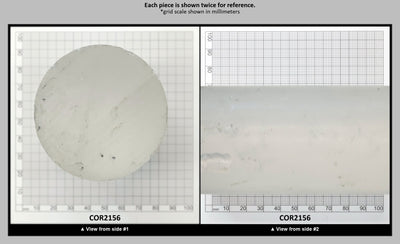 White Cylinders Lab Created Corundum Sapphire - Faceting Rough : COR2156