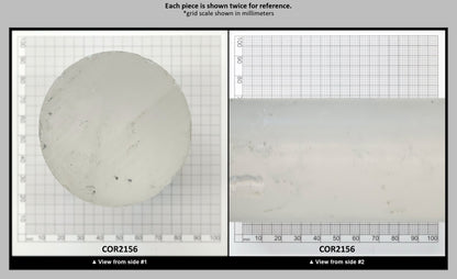White Cylinders Lab Created Corundum Sapphire - Faceting Rough : COR2156
