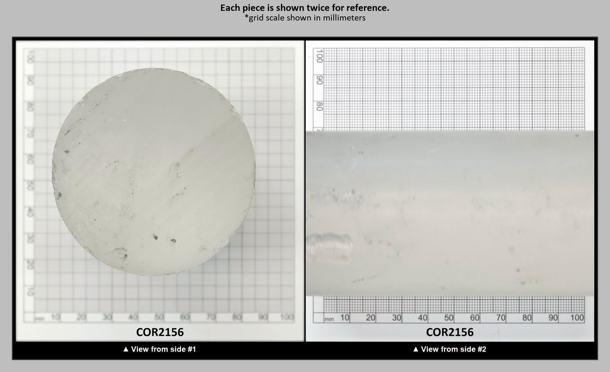 White Cylinders Lab Created Corundum Sapphire - Faceting Rough : COR2156