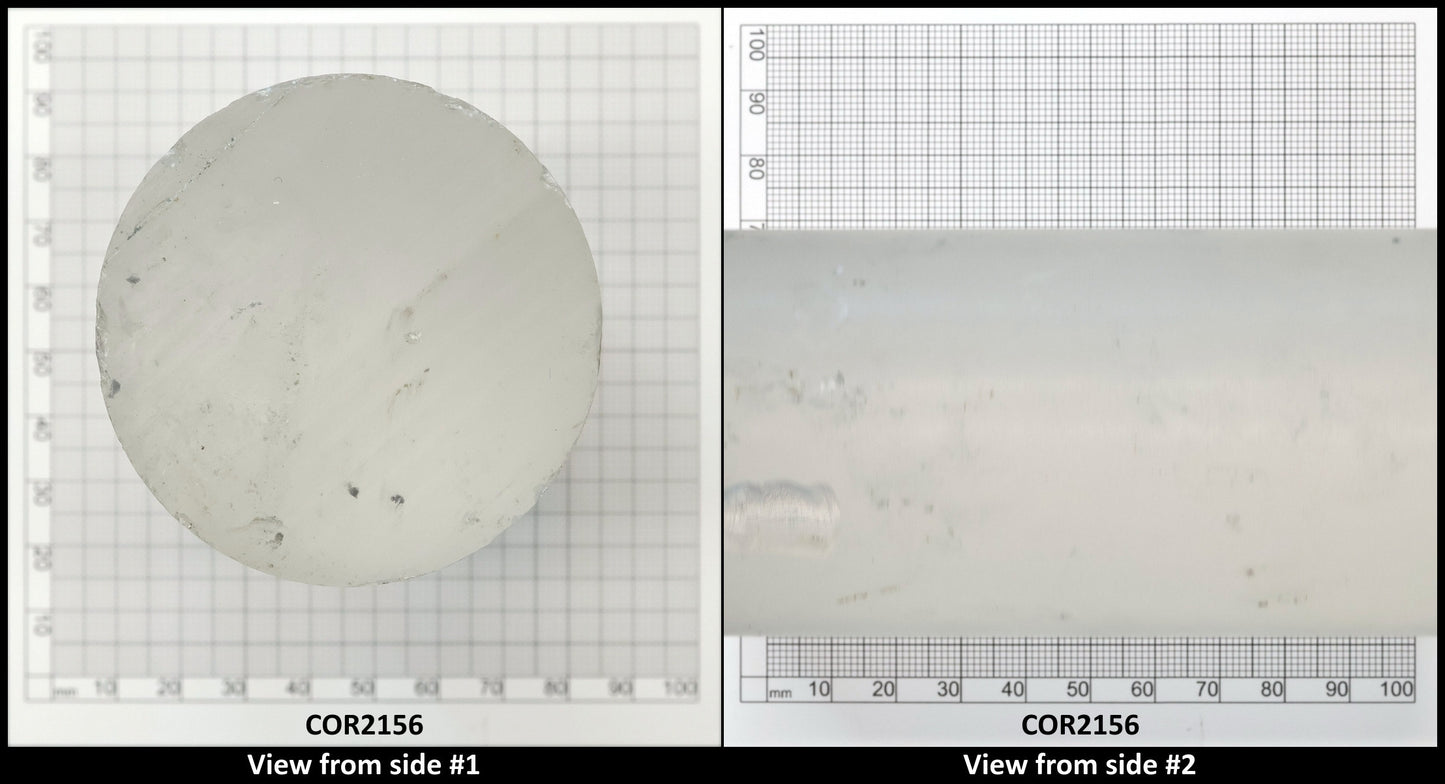 White Cylinders Lab Created Corundum Sapphire - Faceting Rough