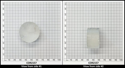 White Cylinders Lab Created Corundum Sapphire - Faceting Rough