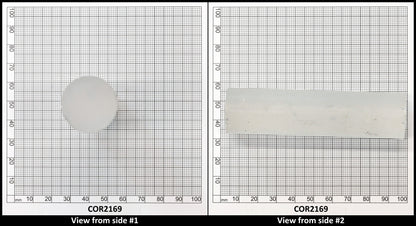 White Cylinders Lab Created Corundum Sapphire - Faceting Rough