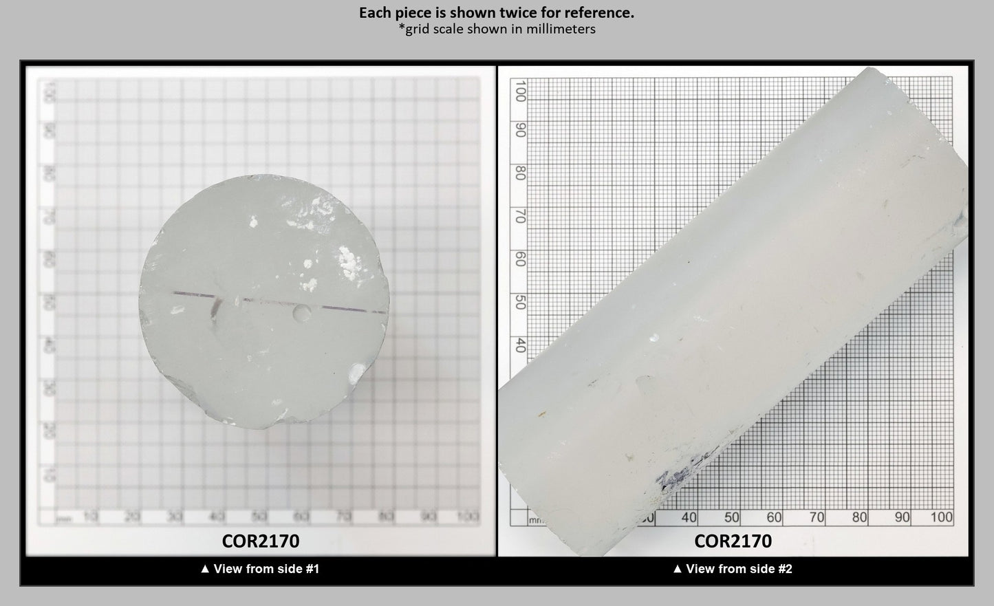 White Cylinders Lab Created Corundum Sapphire - Faceting Rough : COR2170