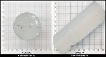 White Cylinders Lab Created Corundum Sapphire - Faceting Rough