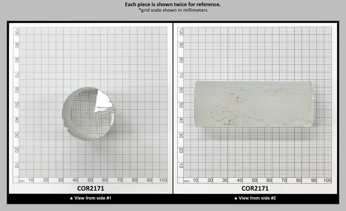 White Cylinders Lab Created Corundum Sapphire - Faceting Rough : COR2171