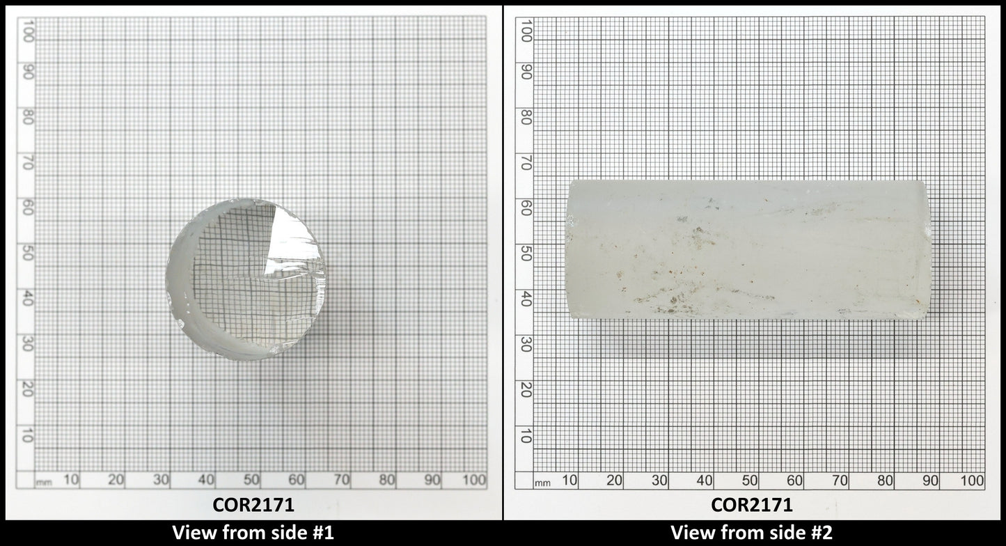 White Cylinders Lab Created Corundum Sapphire - Faceting Rough