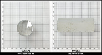 White Cylinders Lab Created Corundum Sapphire - Faceting Rough