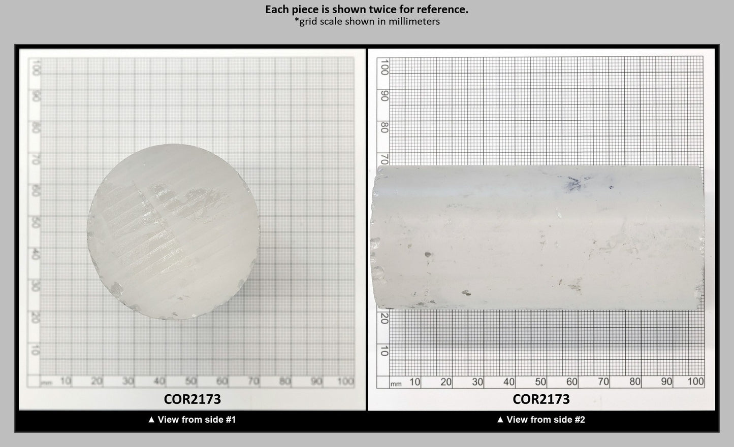 White Cylinders Lab Created Corundum Sapphire - Faceting Rough : COR2173