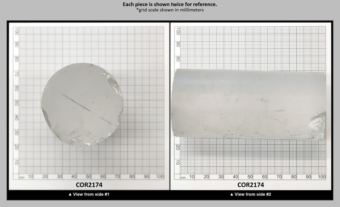 White Cylinders Lab Created Corundum Sapphire - Faceting Rough : COR2174