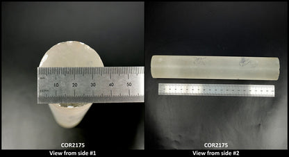 White Cylinders Lab Created Corundum Sapphire - Faceting Rough