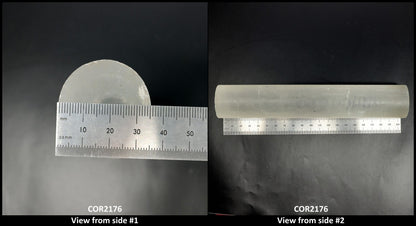 White Cylinders Lab Created Corundum Sapphire - Faceting Rough