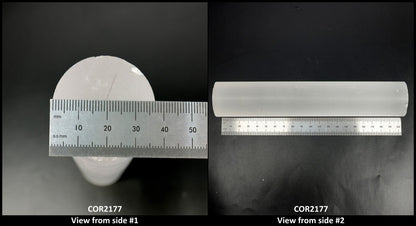White Cylinders Lab Created Corundum Sapphire - Faceting Rough