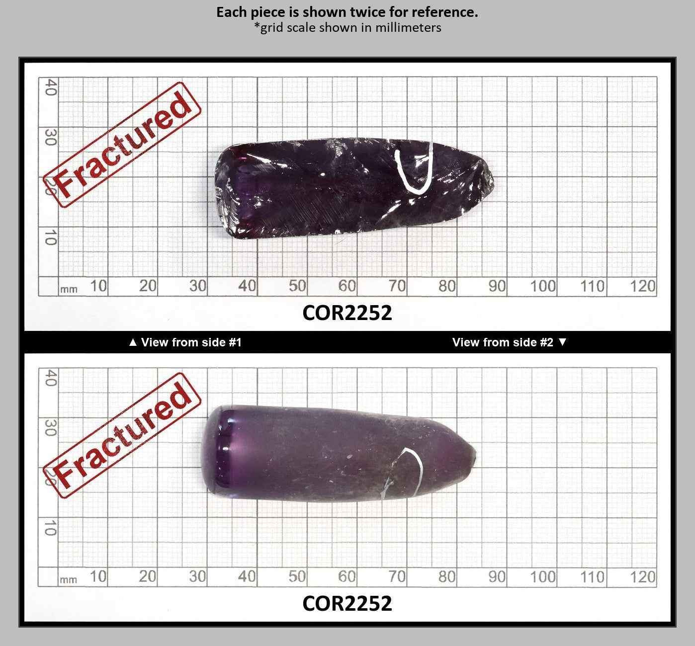 Djeva Alexandrite #45 Colored Lab Created Corundum Sapphire Faceting Rough for Gem Cutting - DISCONTINUED - Various Sizes - Split Boule : COR2252