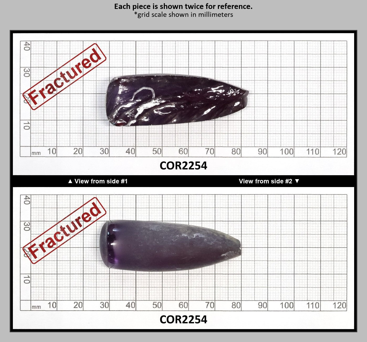 Djeva Alexandrite #45 Colored Lab Created Corundum Sapphire Faceting Rough for Gem Cutting - DISCONTINUED - Various Sizes - Split Boule : COR2254