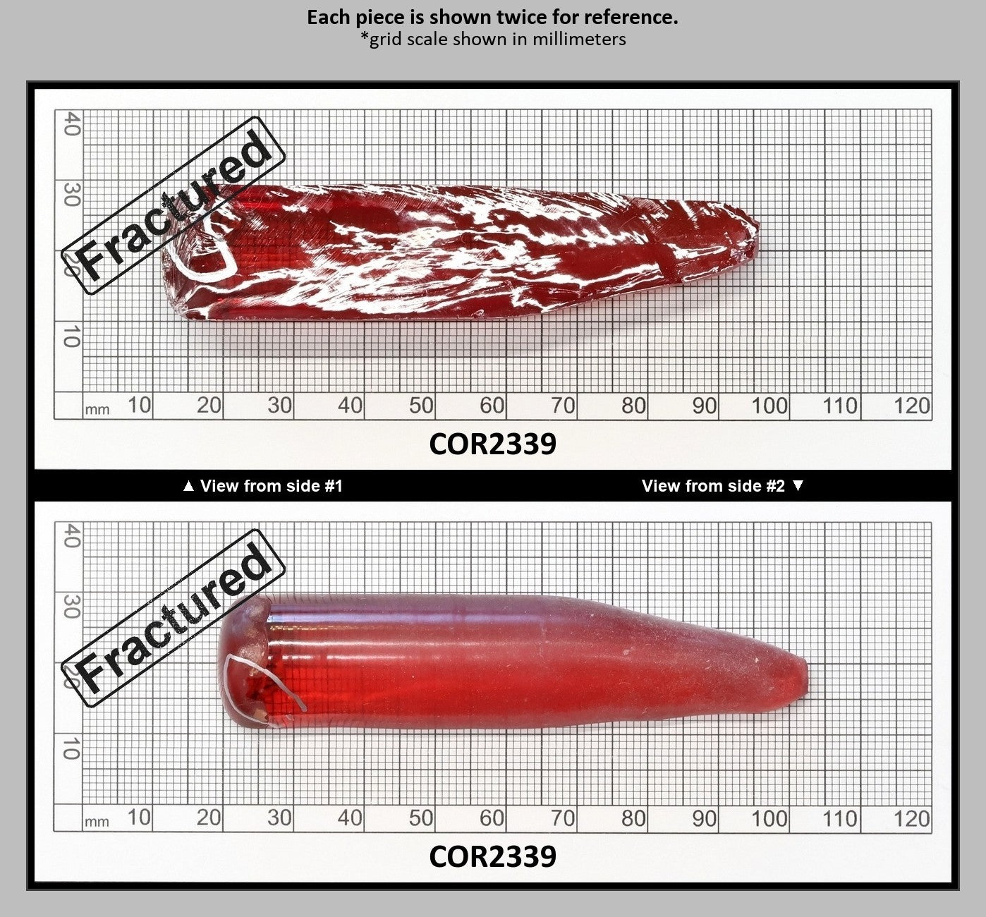 Padparadscha #57SP Lab Created Corundum Sapphire Faceting Rough for Gem Cutting - Various Sizes - Split Boule : COR2339