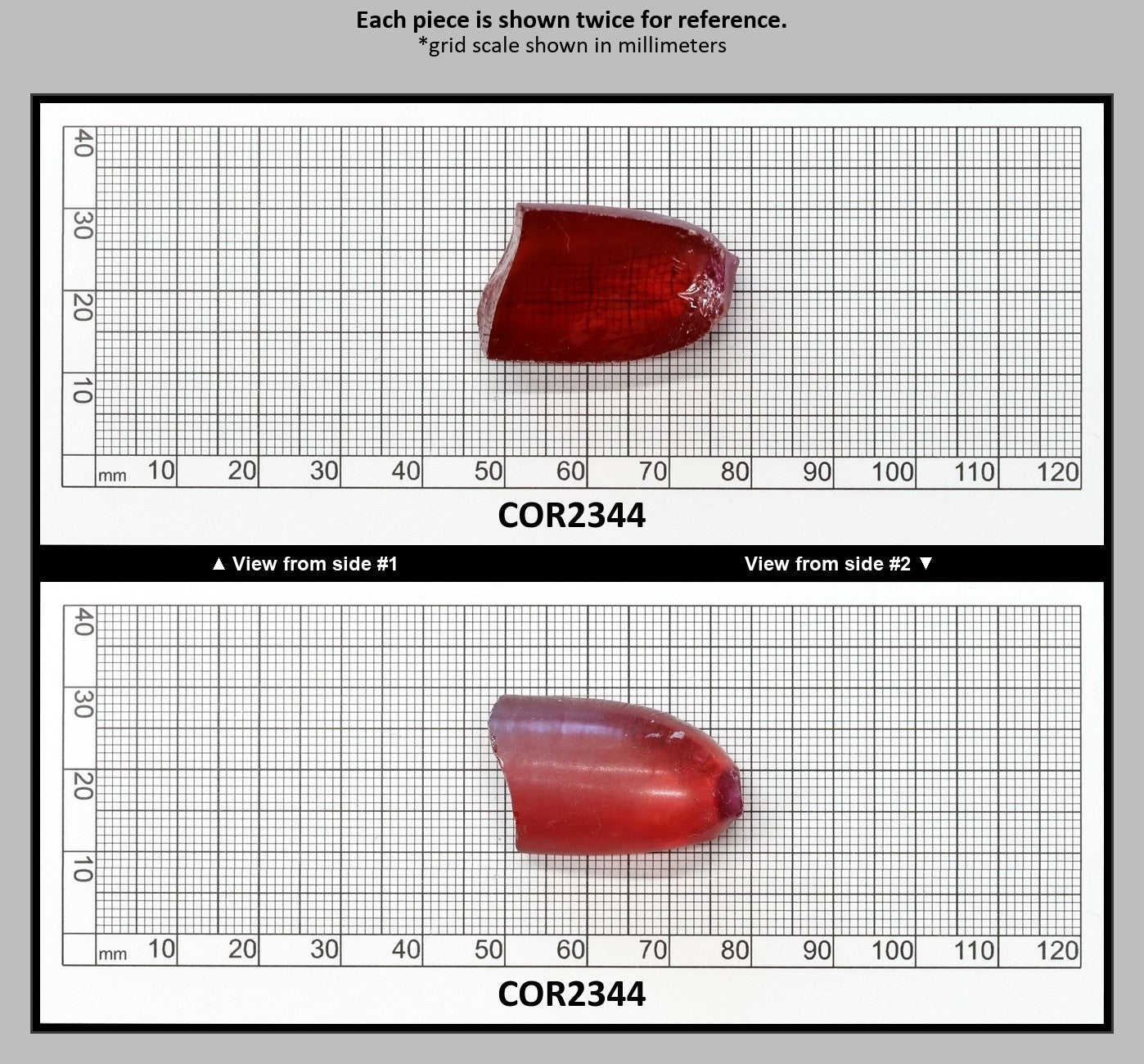 Padparadscha #57SP Lab Created Corundum Sapphire Faceting Rough for Gem Cutting - Various Sizes - Split Boule : COR2344