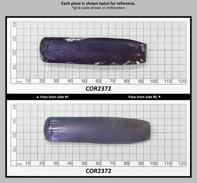 Alexandrite #45 Colored Lab Created Corundum Sapphire Faceting Rough for Gem Cutting - Various Sizes - Split Boule : COR2372