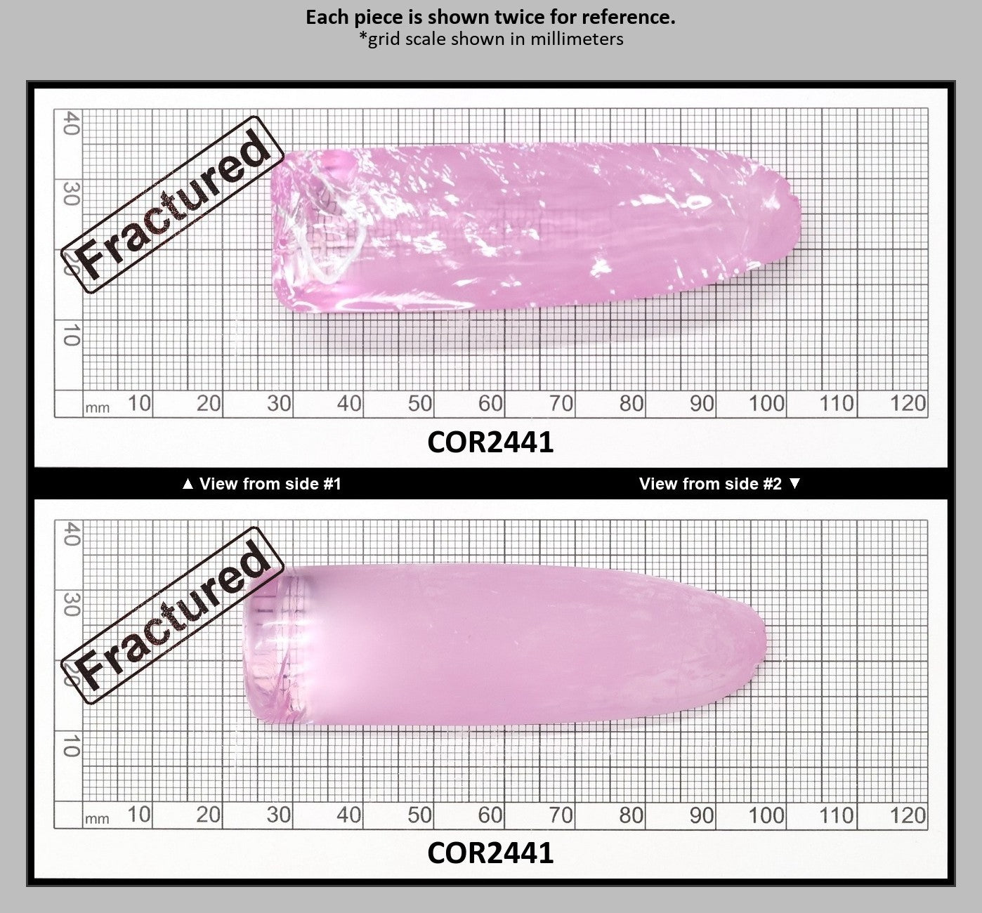 Djeva Very Light Pink #1 Lab Created Corundum Sapphire Faceting Rough for Gem Cutting - DISCONTINUED - Various Sizes - Split Boule : COR2441
