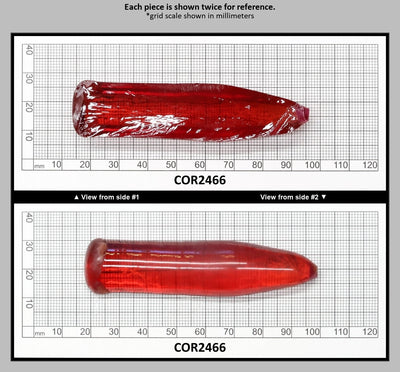 Padparadscha #57 Lab Created Corundum Sapphire Faceting Rough for Gem Cutting - Various Sizes - Split Boule : COR2466