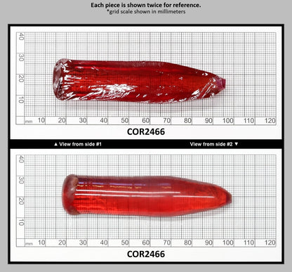 Padparadscha #57 Lab Created Corundum Sapphire Faceting Rough for Gem Cutting - Various Sizes - Split Boule : COR2466