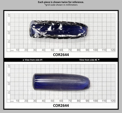 Montana Blue #31 Lab Created Corundum Sapphire Faceting Rough for Gem Cutting - Various Sizes - Split Boule : COR2644
