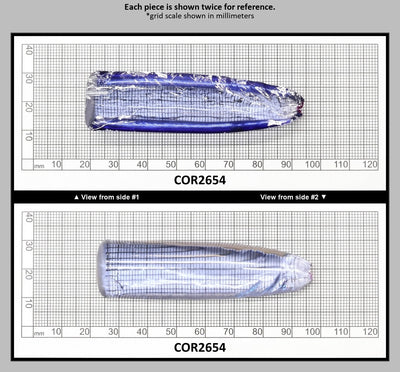 Blue Topaz #30 Lab Created Corundum Sapphire Faceting Rough for Gem Cutting - Various Sizes - Split Boule : COR2654