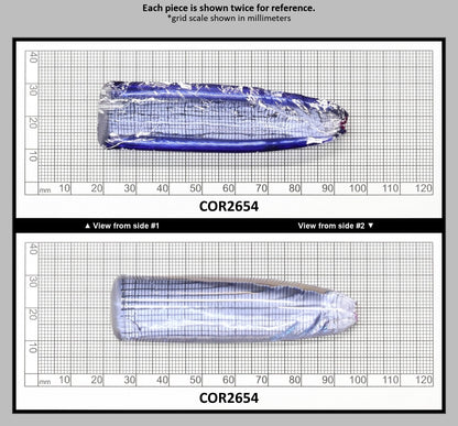 Blue Topaz #30 Lab Created Corundum Sapphire Faceting Rough for Gem Cutting - Various Sizes - Split Boule : COR2654