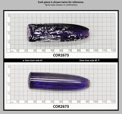 Dark Purple Kunzite #61 Lab Created Corundum Sapphire Faceting Rough for Gem Cutting - Various Sizes - Split Boule : COR2673