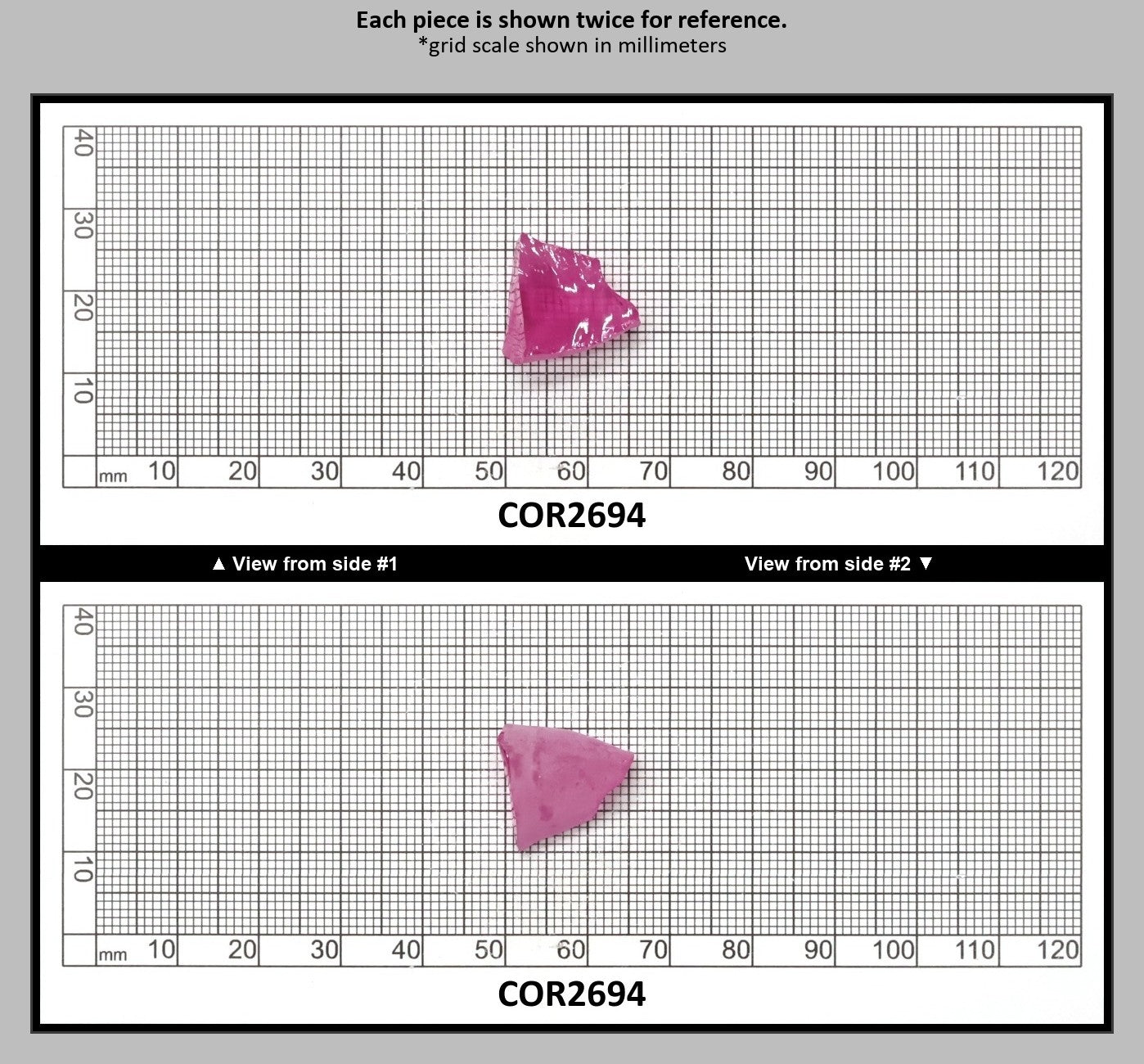 Light Bright Pink #2 Lab Created Corundum Sapphire Faceting Rough for Gem Cutting - Various Sizes - Split Boule : COR2694