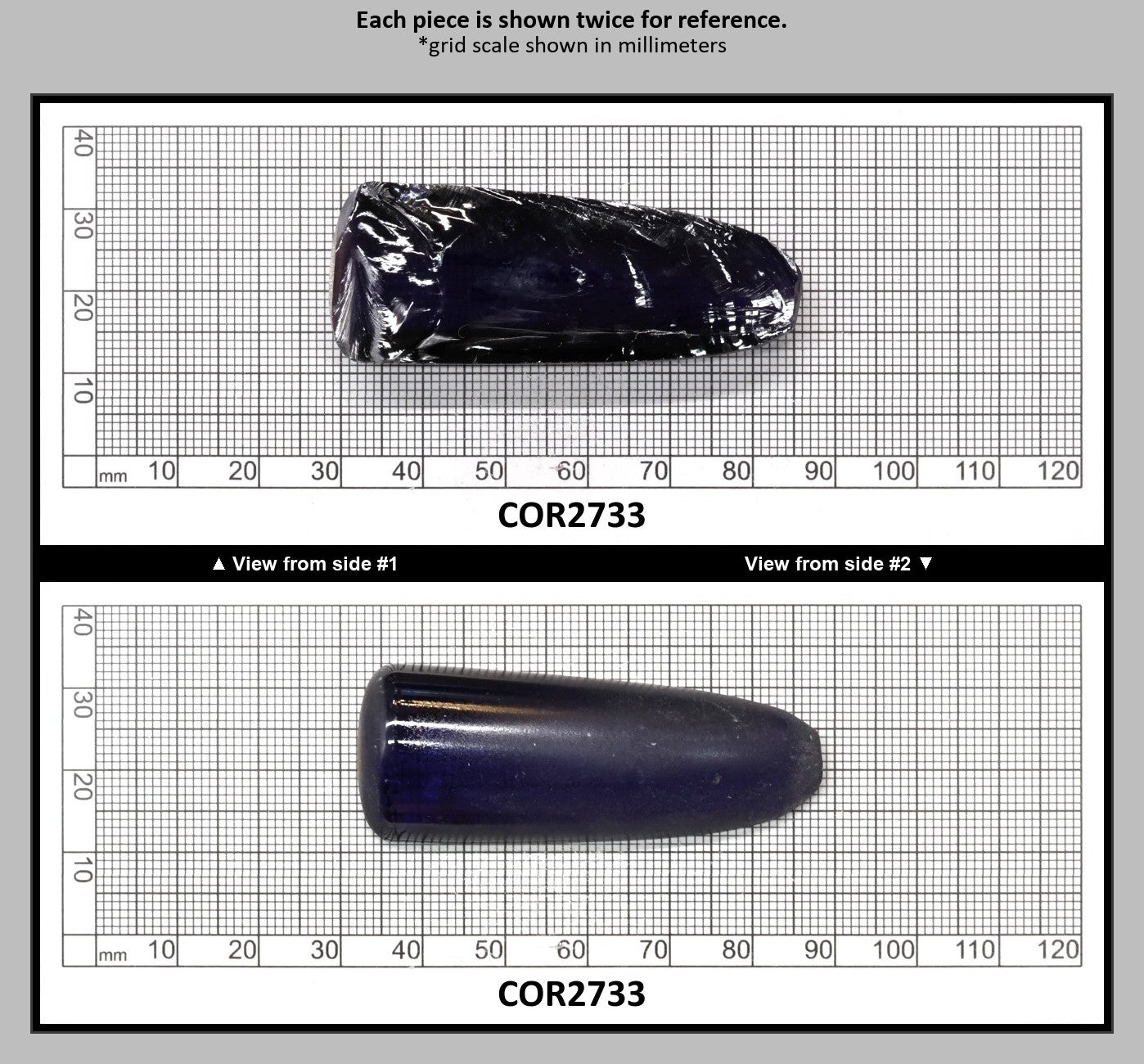 Dark Purple Kunzite #61 Lab Created Corundum Sapphire Faceting Rough for Gem Cutting - Various Sizes - Split Boule : COR2733