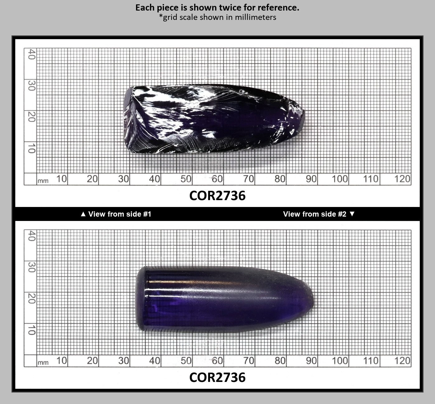 Dark Purple Kunzite #61 Lab Created Corundum Sapphire Faceting Rough for Gem Cutting - Various Sizes - Split Boule : COR2736