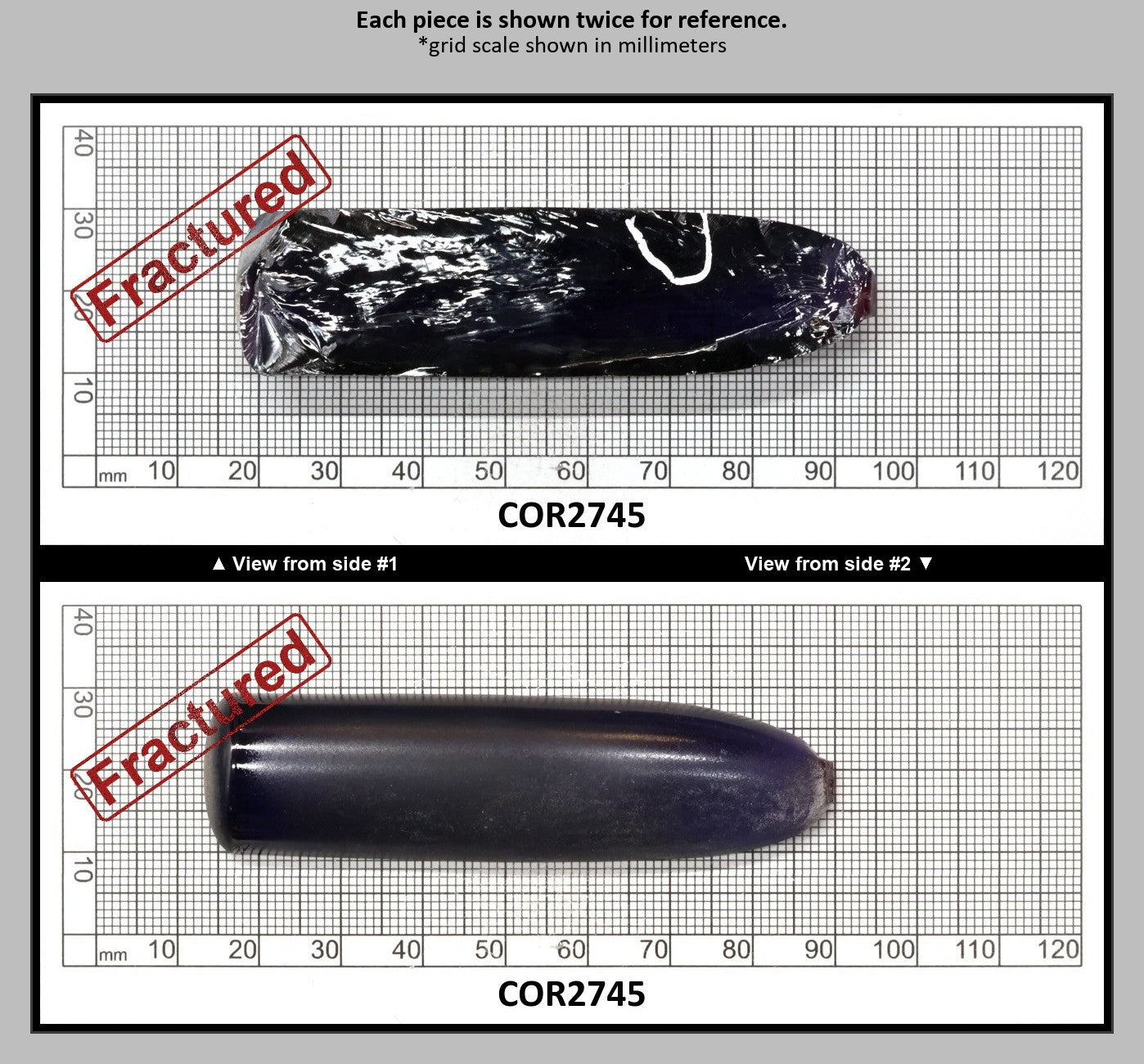 Dark Purple Kunzite #61 Lab Created Corundum Sapphire Faceting Rough for Gem Cutting - Various Sizes - Split Boule : COR2745