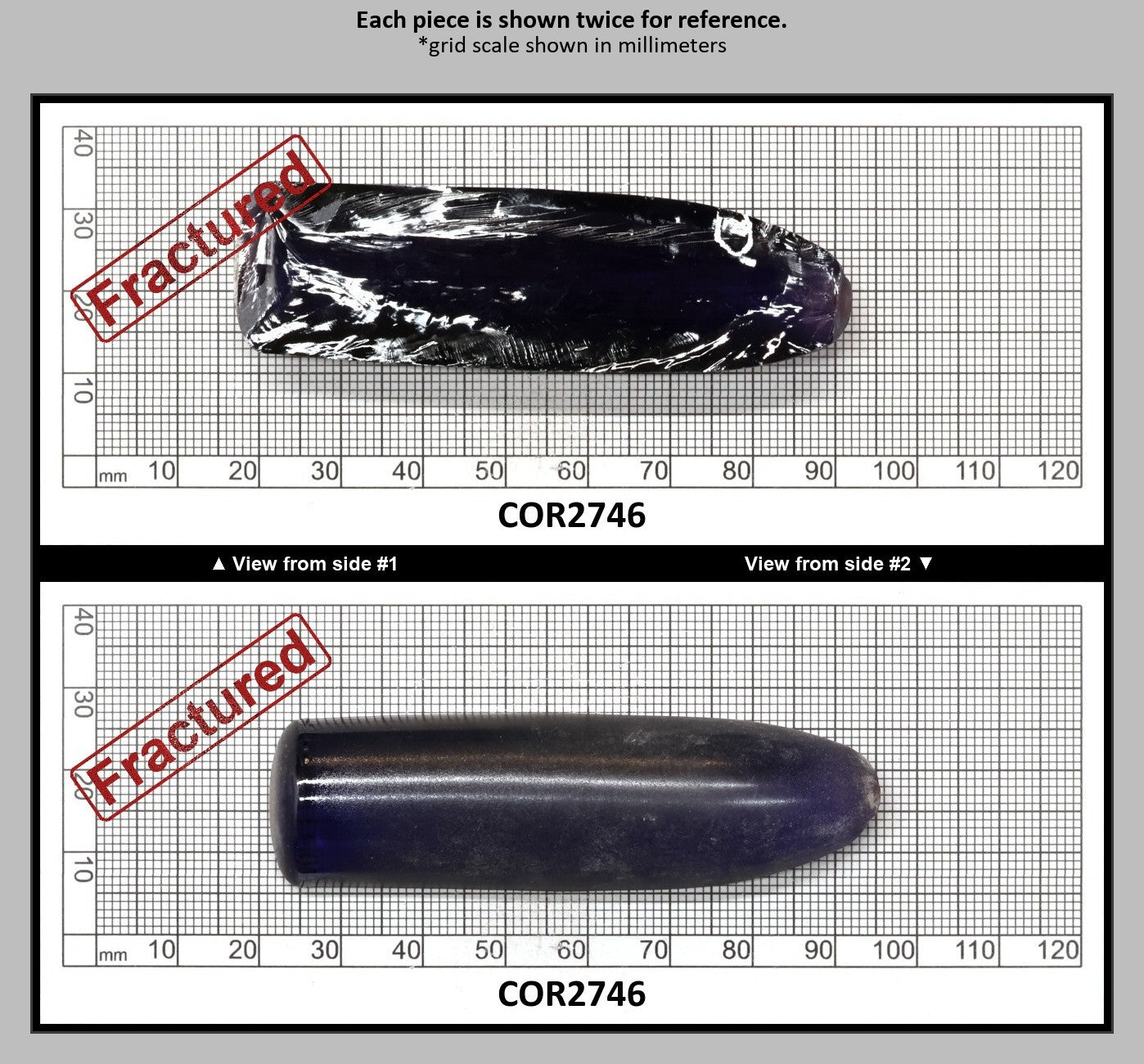 Dark Purple Kunzite #61 Lab Created Corundum Sapphire Faceting Rough for Gem Cutting - Various Sizes - Split Boule : COR2746