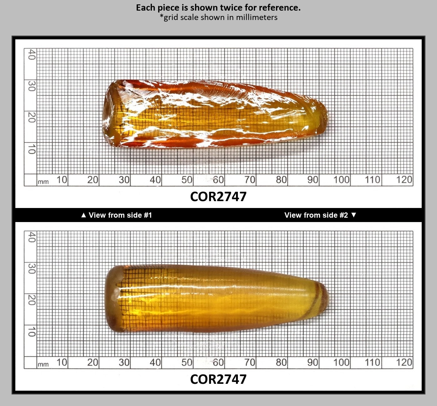 Yellow #21 Lab Created Corundum Sapphire Faceting Rough for Gem Cutting - Various Sizes - Split Boule : COR2747