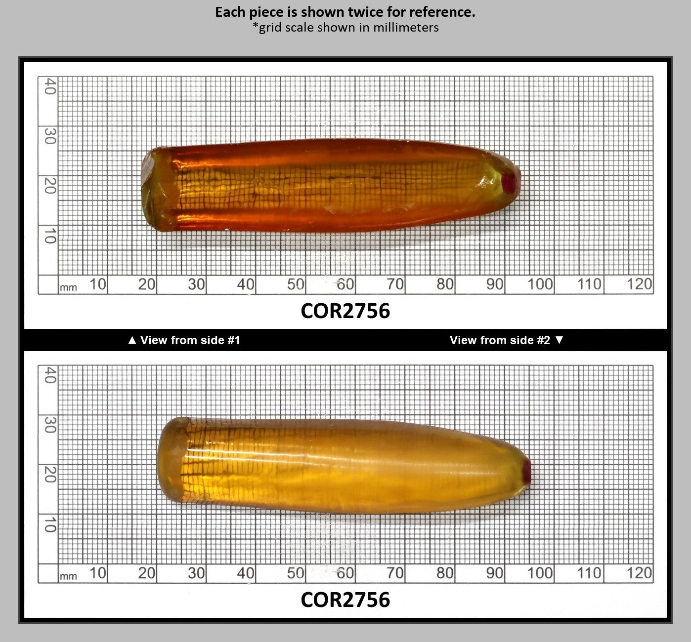 Yellow #21 Lab Created Corundum Sapphire Faceting Rough for Gem Cutting - Various Sizes - Split Boule : COR2756