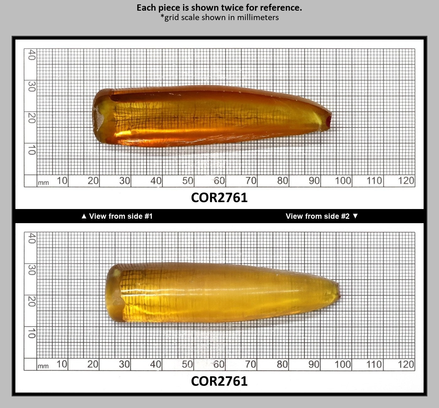 Yellow #21 Lab Created Corundum Sapphire Faceting Rough for Gem Cutting - Various Sizes - Split Boule : COR2761