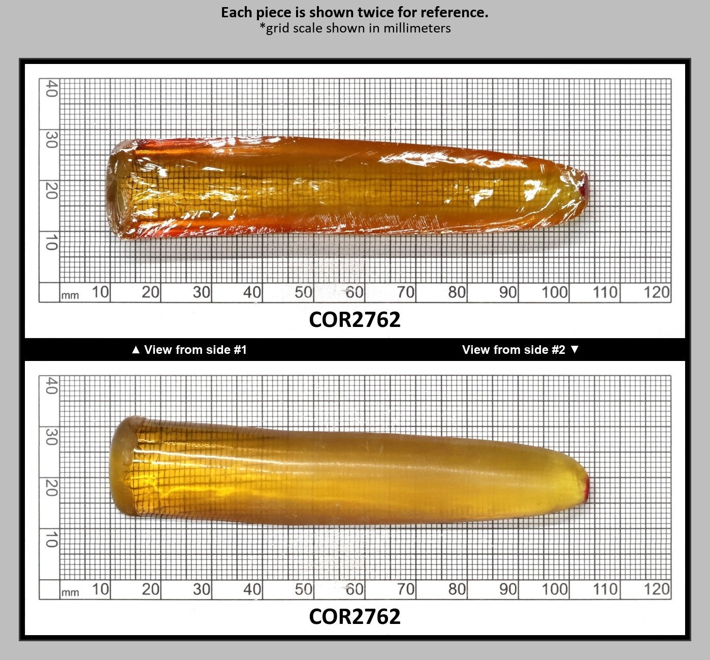 Yellow #21 Lab Created Corundum Sapphire Faceting Rough for Gem Cutting - Various Sizes - Split Boule : COR2762