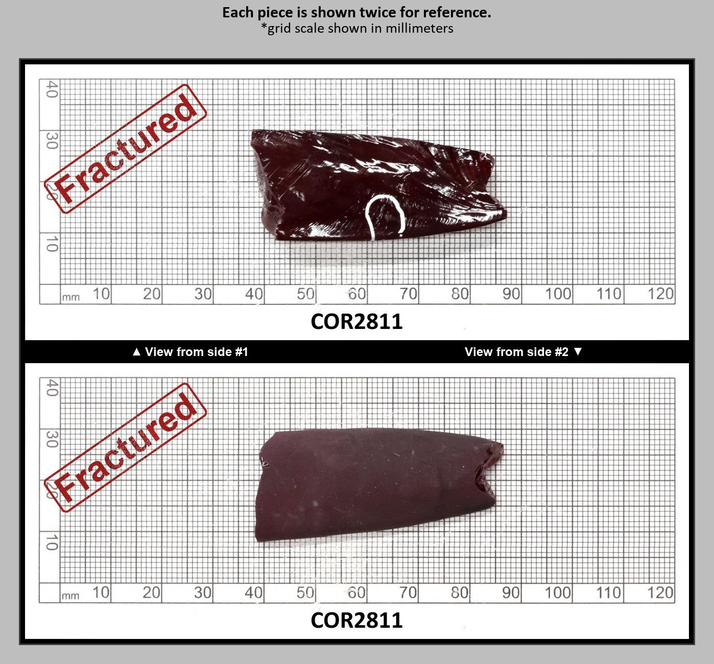 Medium Dark Ruby Red #7 Lab Created Corundum Sapphire Faceting Rough for Gem Cutting - Various Sizes - Split Boule : COR2811