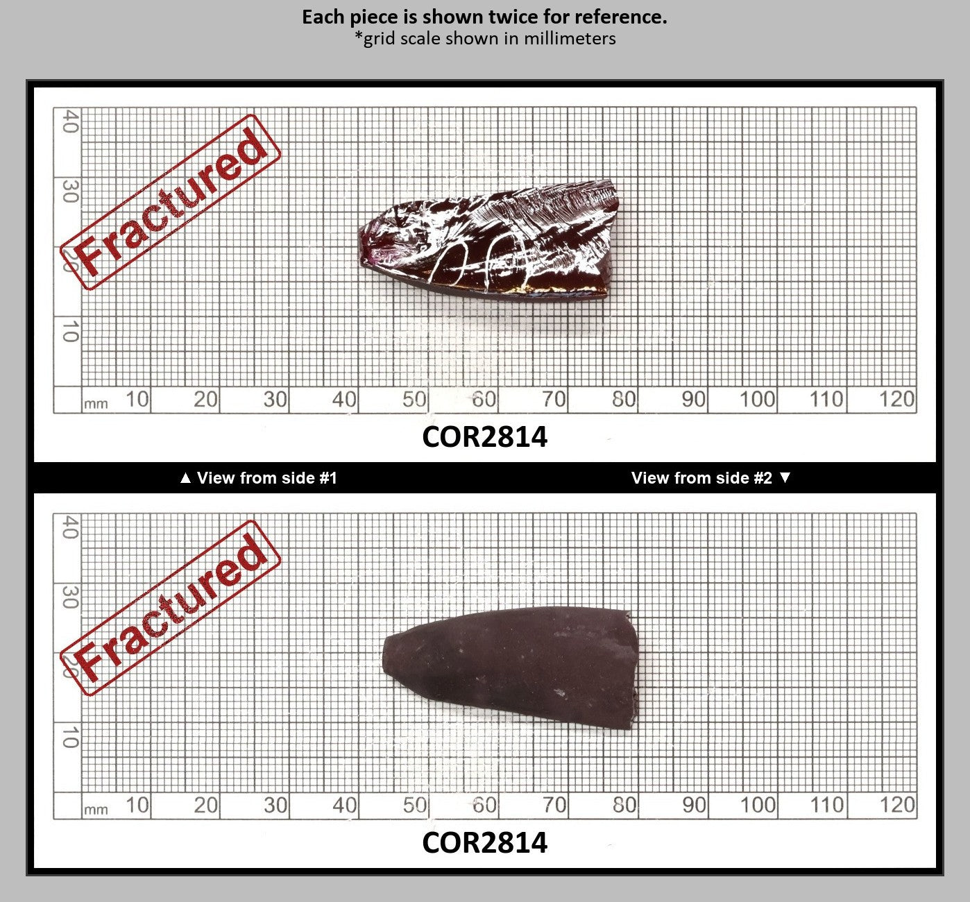 Medium Dark Ruby Red #7 Lab Created Corundum Sapphire Faceting Rough for Gem Cutting - Various Sizes - Split Boule : COR2814