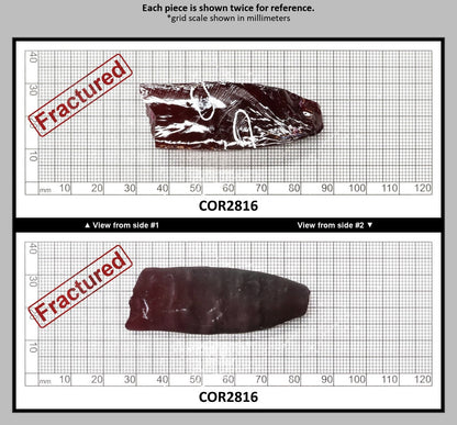 Medium Dark Ruby Red #7 Lab Created Corundum Sapphire Faceting Rough for Gem Cutting - Various Sizes - Split Boule : COR2816