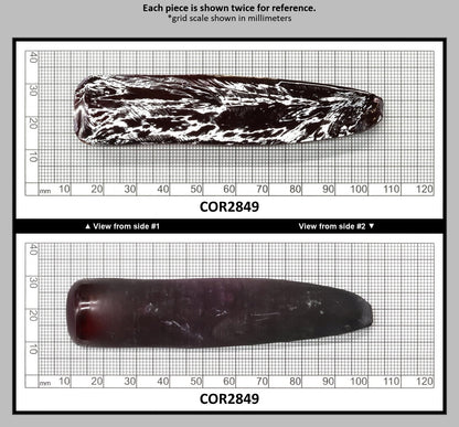Dark Ruby Red #8 Lab Created Corundum Sapphire Faceting Rough for Gem Cutting - Various Sizes - Split Boule : COR2849