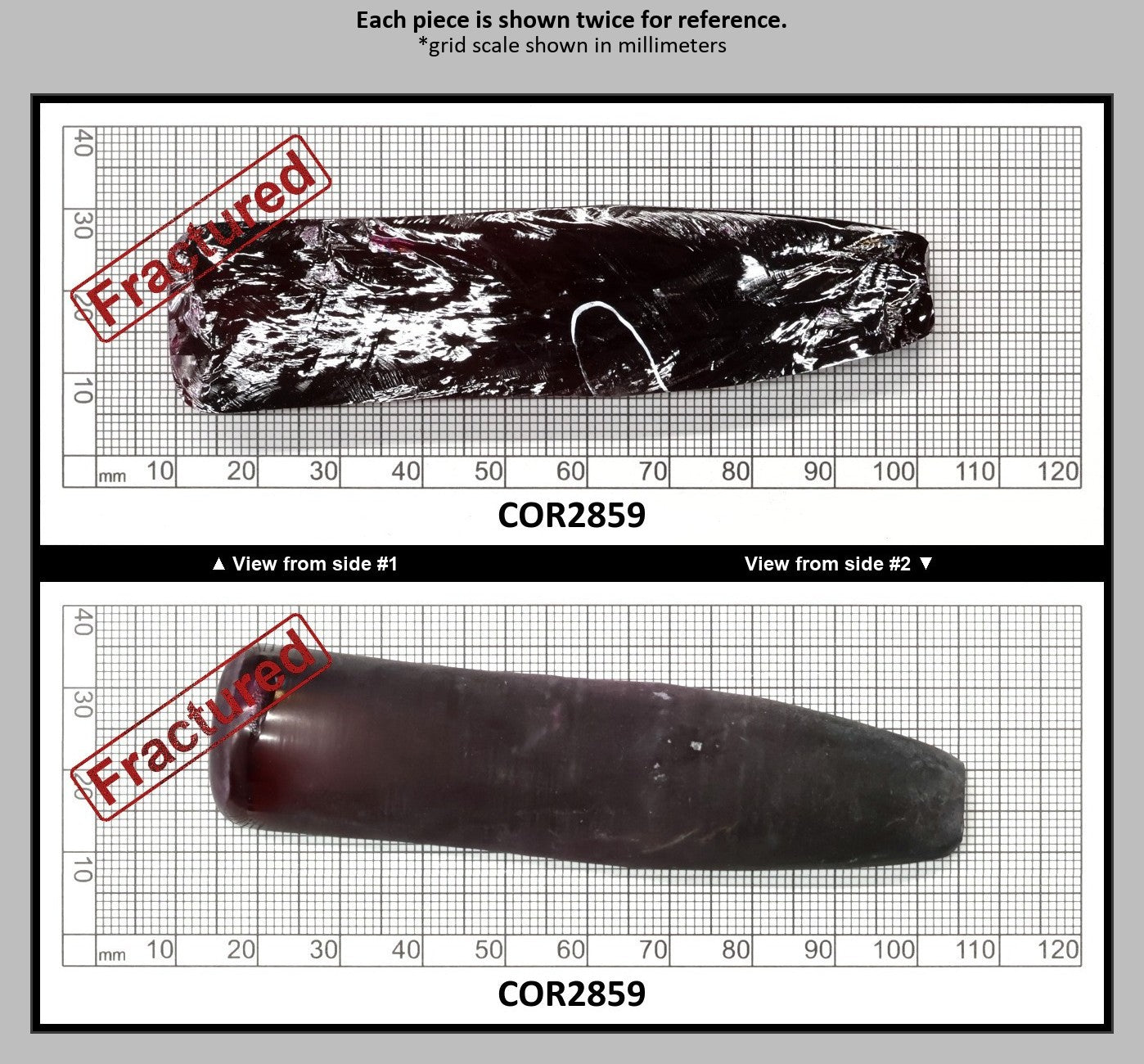 Dark Ruby Red #8 Lab Created Corundum Sapphire Faceting Rough for Gem Cutting - Various Sizes - Split Boule : COR2859