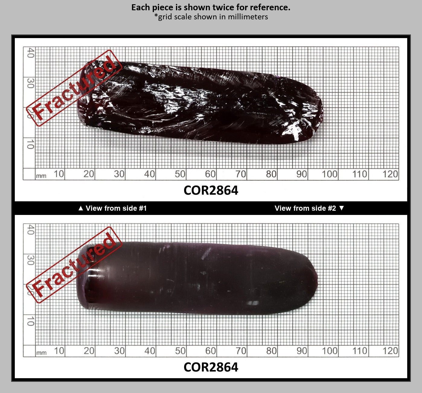 Dark Ruby Red #8 Lab Created Corundum Sapphire Faceting Rough for Gem Cutting - Various Sizes - Split Boule : COR2864