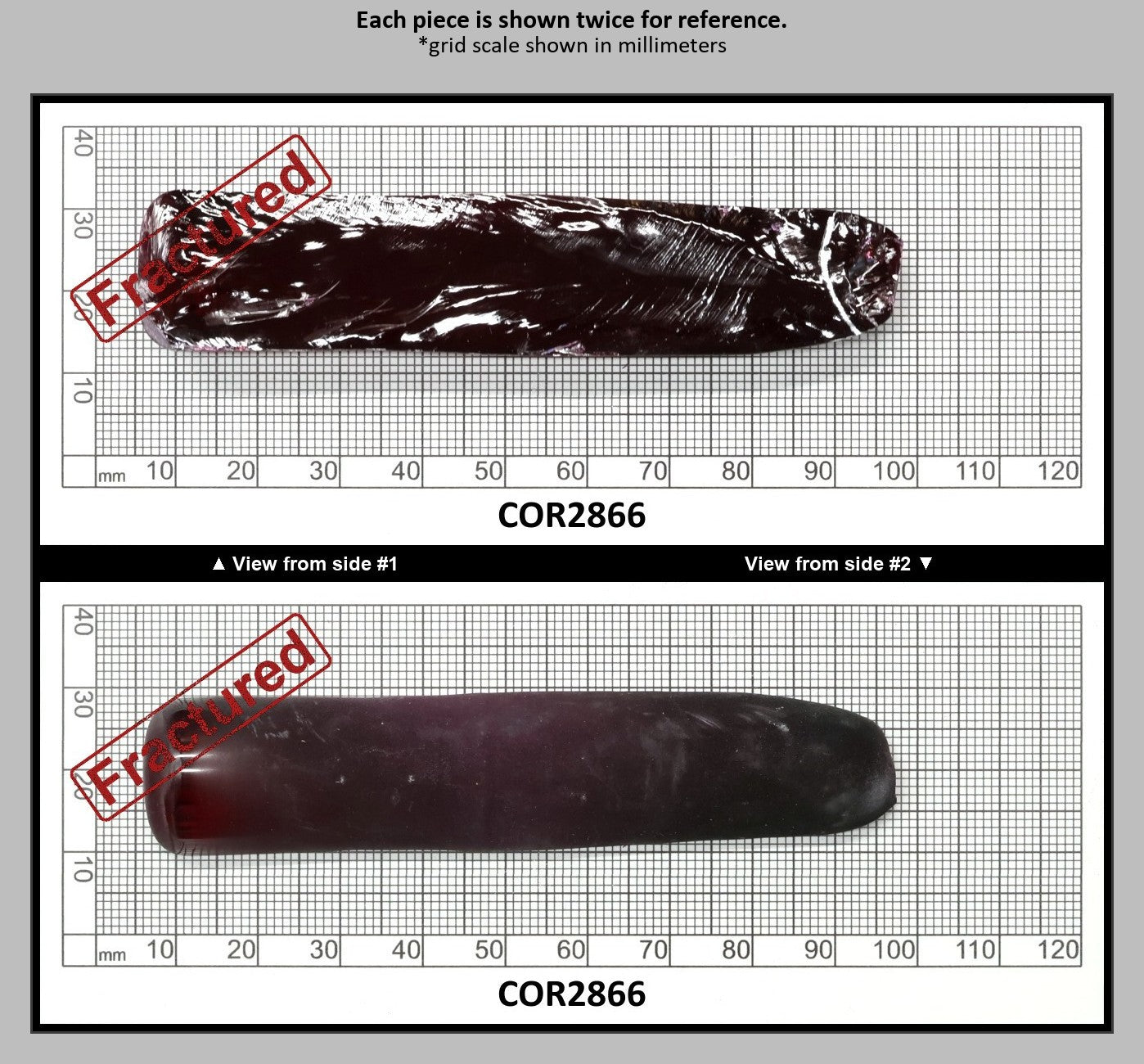 Dark Ruby Red #8 Lab Created Corundum Sapphire Faceting Rough for Gem Cutting - Various Sizes - Split Boule : COR2866