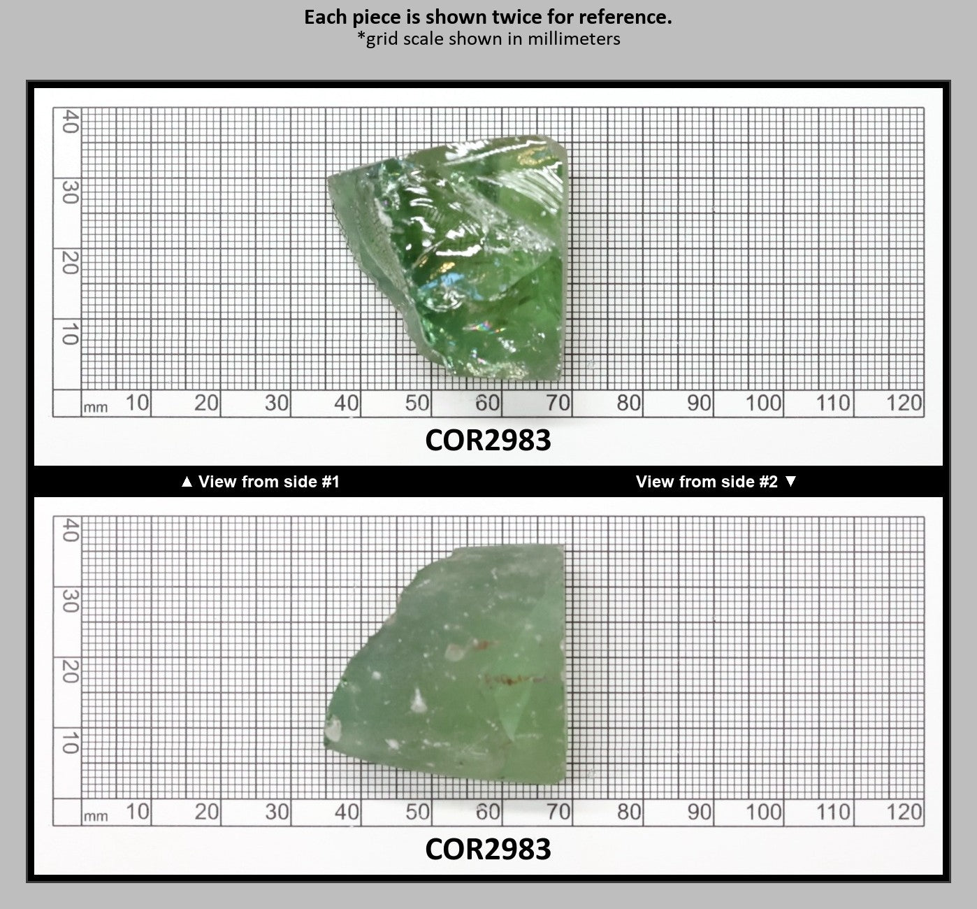 Synthetic Corundum Rough – Varied Green-Blue Chunks with Cracks (Special Purchase) : COR2983