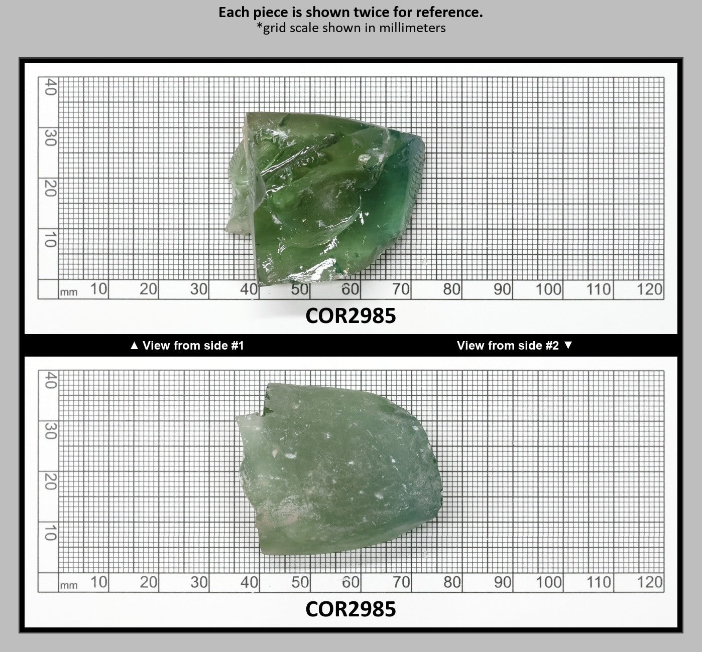 Synthetic Corundum Rough – Varied Green-Blue Chunks with Cracks (Special Purchase) : COR2985