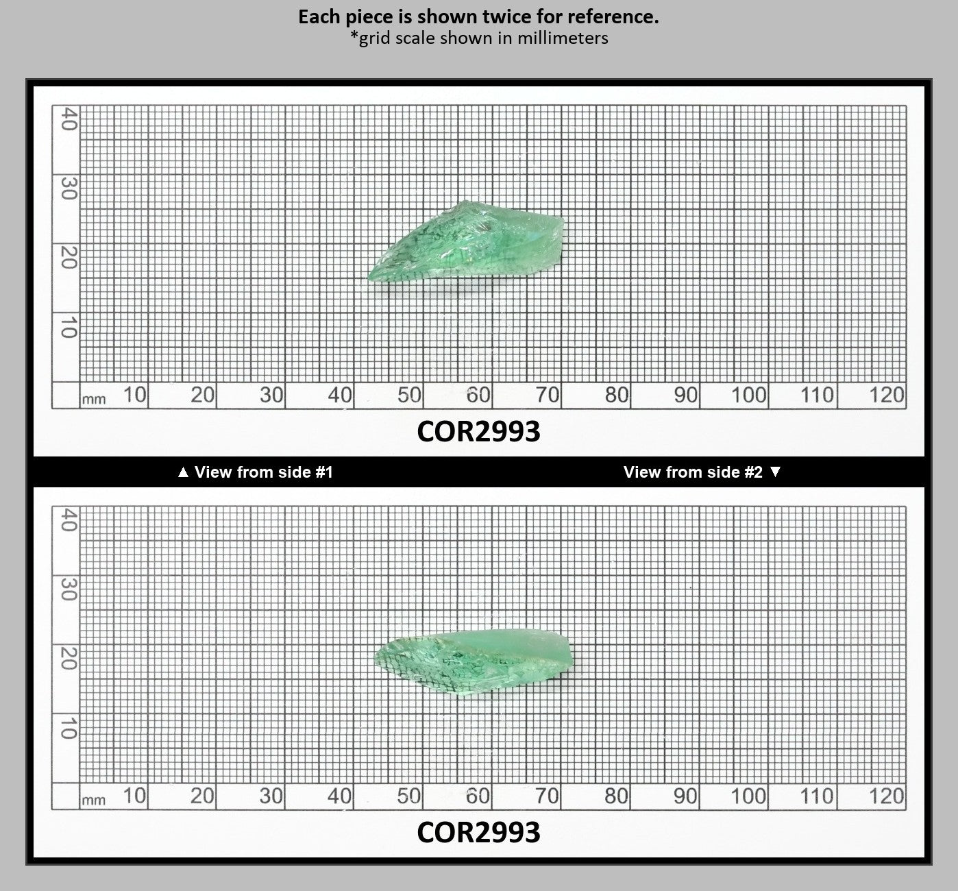 Synthetic Corundum Rough – Varied Green-Blue Chunks with Cracks (Special Purchase) : COR2993